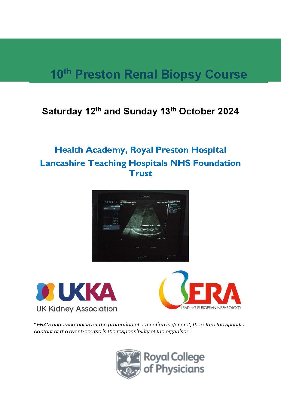 10th Preston Renal Biopsy Course